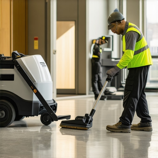 HEPA vacuum and eco-friendly cleaning tools used in post-construction cleanup.