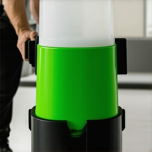Eco-conscious steam cleaner sanitizing surfaces after construction