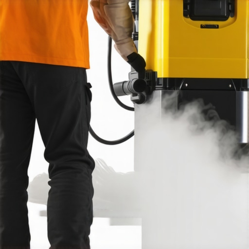 Eco-friendly cleaning tools such as HEPA vacuums and steam cleaners used during post-construction sanitation
