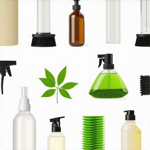 A clean home environment with natural cleaning products and advanced devices