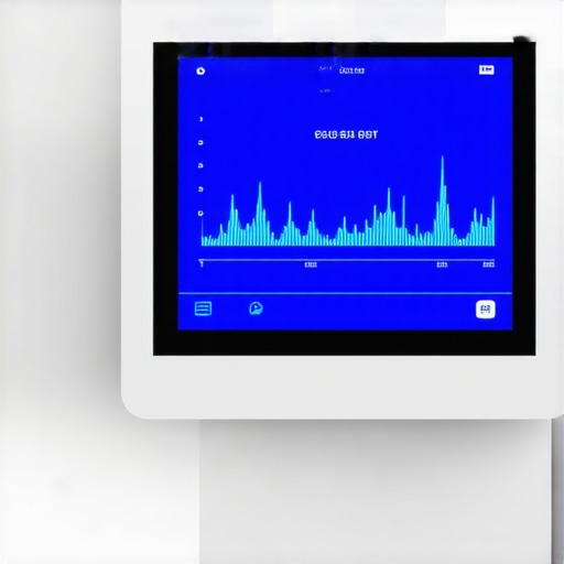 Device measuring air quality during sustainable post-construction cleaning.