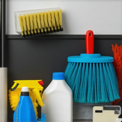 Smart Eco-Friendly Cleaning Technologies IoT-enabled cleaning devices and biodegradable solutions at a construction site