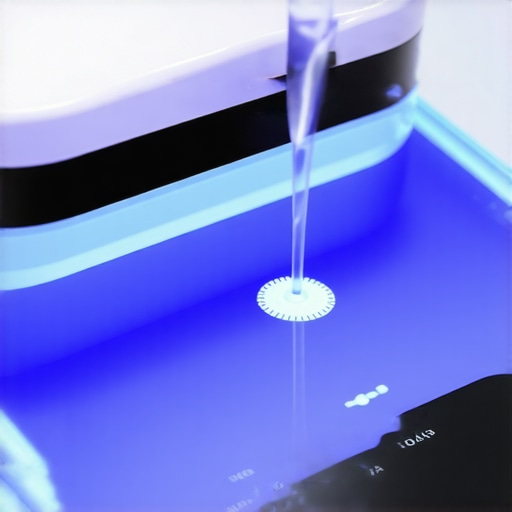 A high-tech ultrasonic cleaning device disinfecting household surfaces using eco-friendly methods