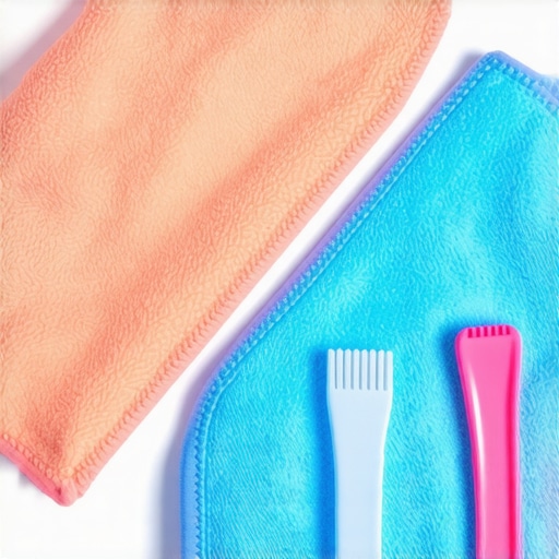 Eco-Friendly Cleaning Tools in Action Microfiber cloths and eco-friendly cleaning products