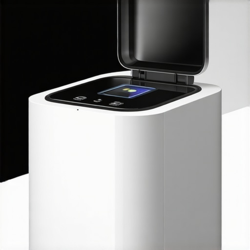 High-tech eco cleaning robot with sensors and renewable power efficiently sanitizing a home