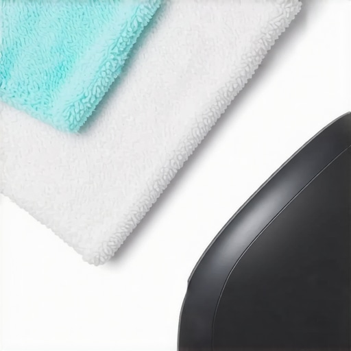 Microfiber cloths and HEPA vacuum in a professional cleaning setup