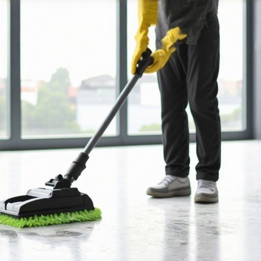 Person wiping down surfaces with microfiber cloth and natural cleaning solutions in a bright, clean home.